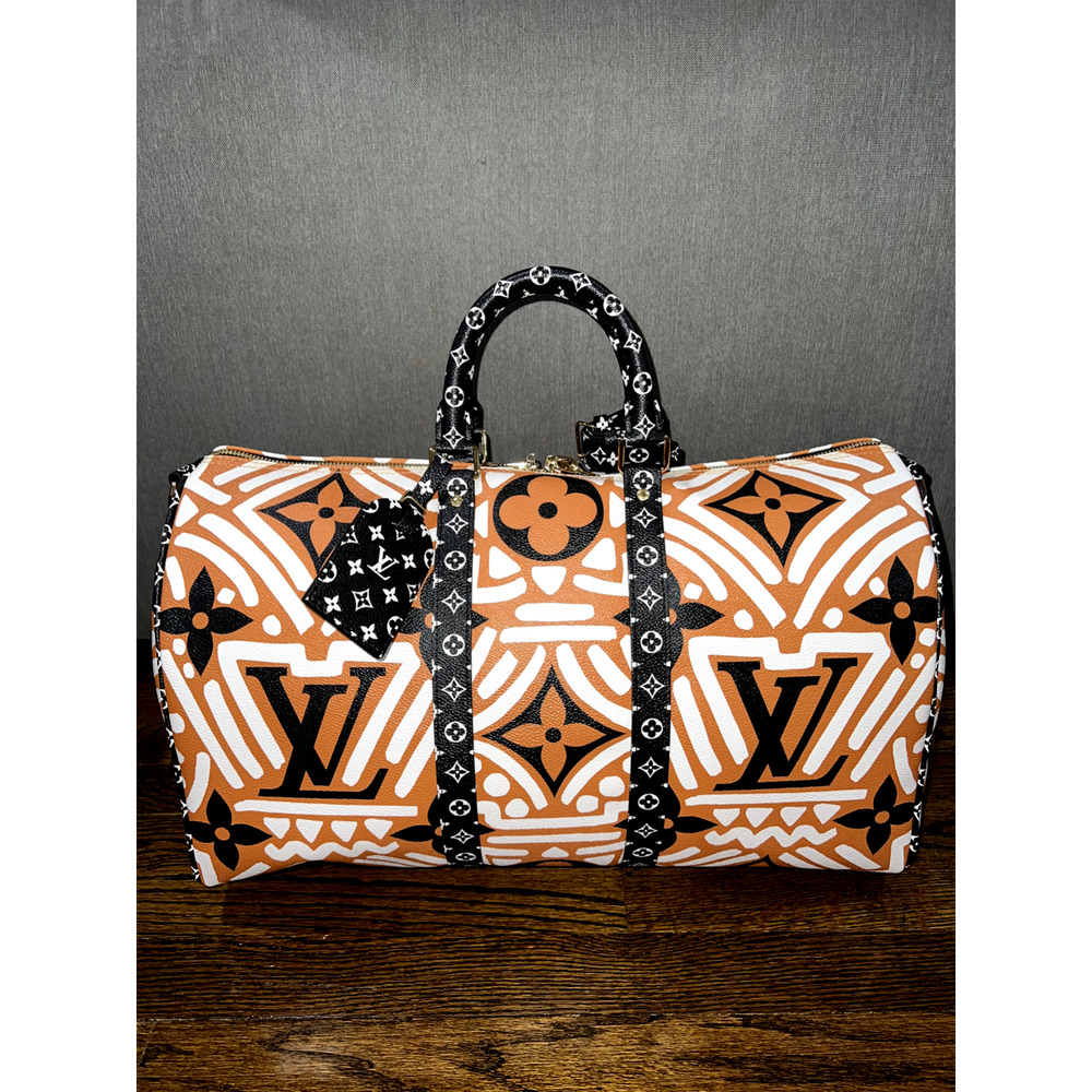 Louis Vuitton Keepall Bandouliere 45 Crafty Brown Monogram Weekend Travel Bag - Picture 3 of 11